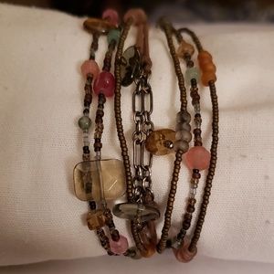 Silpada Chalcedony smokey quartz